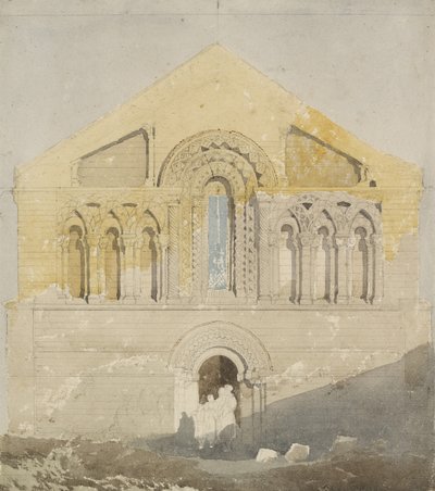 West Front of Castle Rising Church, Norfolk by John Sell Cotman